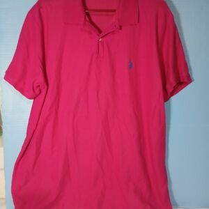 U.S. Polo Assn. Hot Pink Polo Shirt with Embroidered Logo